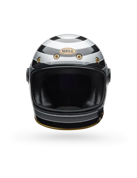 Capacete Bell Bullitt GT Carbon RSD Preto Prata | Iguana Custom