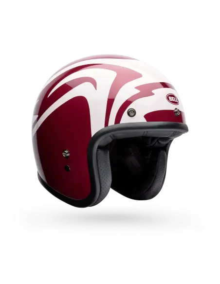 Capacete Bell Custom 500 Slap Vermelho Branco | Iguana Custom