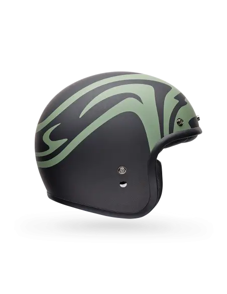 Bell Custom 500 Slap Black Green Helmet | Iguana Custom