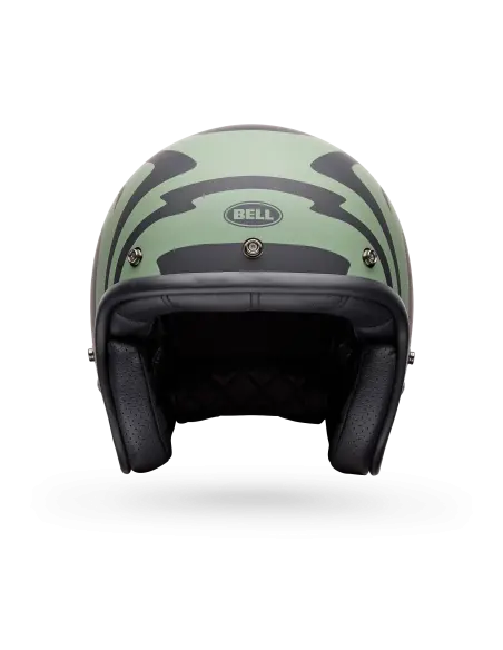 Bell Custom 500 Slap Black Green Helmet | Iguana Custom
