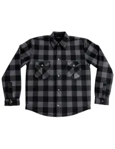 Acquista Camicia Motociclista in Stile Boscaiolo Grigia Certificata AA con Rinforzi in Kevlar | Iguana Custom