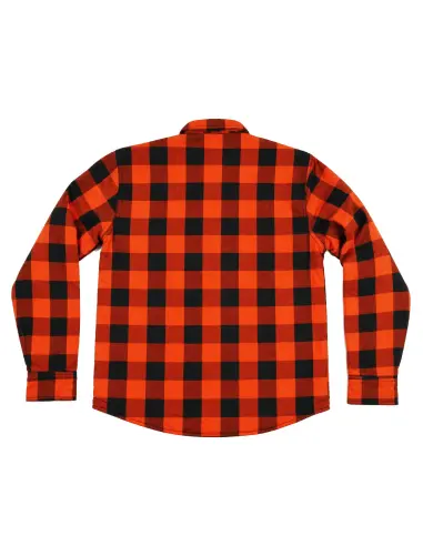 Chemise de Moto Femme Style Bûcheron Orange Certifiée AA avec Renforts en Kevlar | Iguana Custom