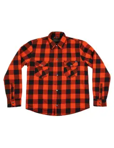 Acquista Camicia da Boscaiolo Femminile Arancione per Moto Certificata AA con Kevlar | Iguana Custom 2