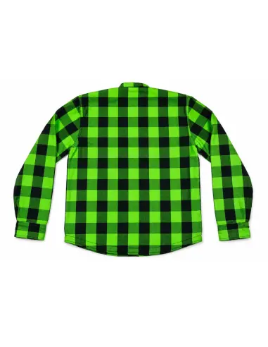 Chemise de Moto Haute Visibilité Vert Citron Certifiée AA avec Renforts en Kevlar | Iguana Custom