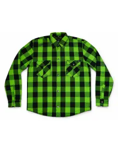 Chemise de Moto Femme Haute Visibilité Vert Citron Certifiée AA avec Kevlar | Iguana Custom 2