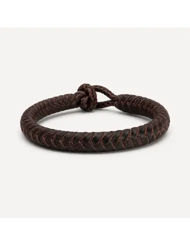 PULSERA DE CUERO TRENZADO ARTESANAL CUERO TERNERA ENGRASADA - IGUANA CUSTOM