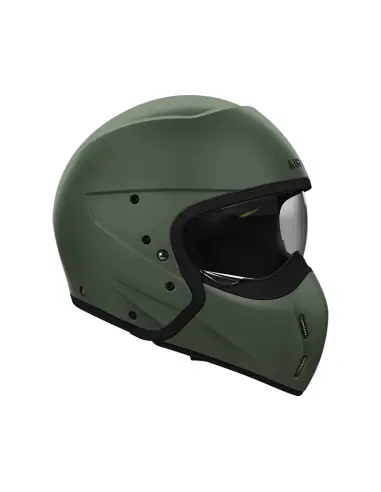 Capacete Conversível Airoh J 110 Verde Militar Fosco