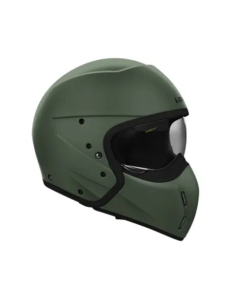 Capacete Conversível Airoh J 110 Verde Militar Fosco
