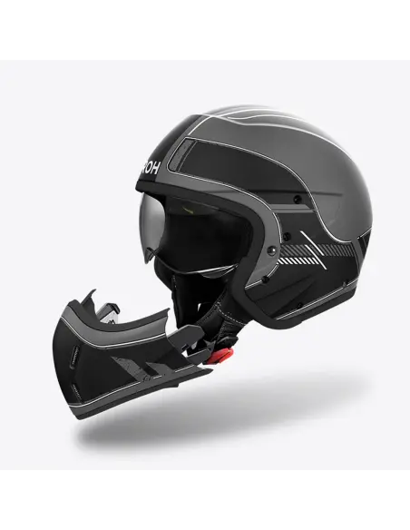 Airoh J110 Raster Matte Black Helmet ECE 22.06 | Iguana Custom