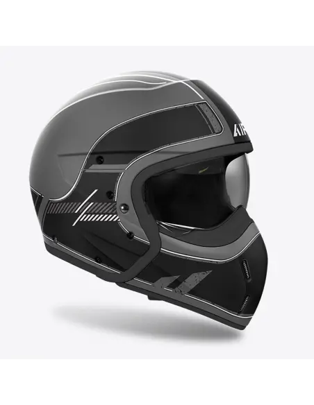 Casque Airoh J110 Raster Noir Mat ECE 22.06 | Iguana Custom