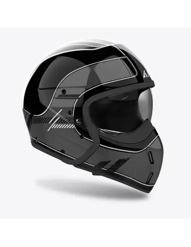 Casco Airoh J110 Raster Grigio Scuro Lucido ECE 22.06