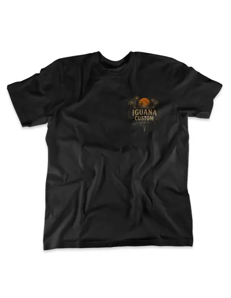 T-shirt Iguana Custom Motorcycles Noire Homme