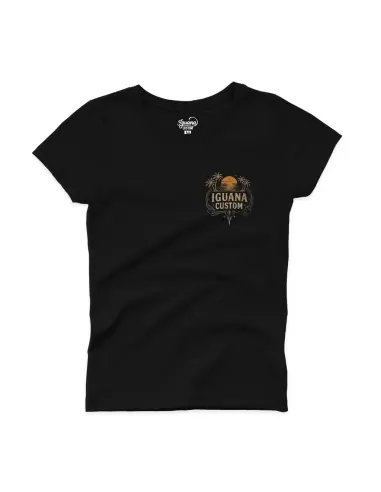 Maglietta Femminile Iguana Custom Summer Ride Nera