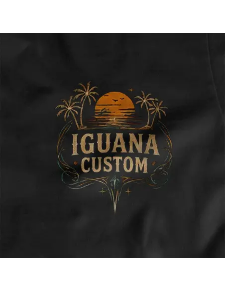 Maglietta Femminile Iguana Custom Summer Ride Nera