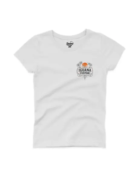 Camiseta Femenina Iguana Custom Summer Ride Blanca