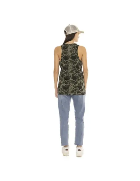Acquista Top Donna Von Dutch AOP Skull Khaki