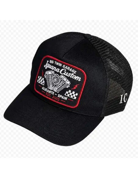 Cappellino Trucker Big Twin Garage Nero | Iguana Custom