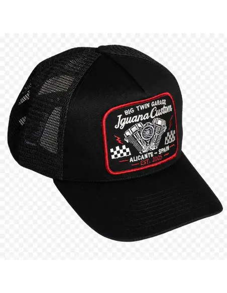 Big Twin Garage Trucker Cap Black | Iguana Custom
