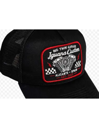 Gorra Trucker Big Twin Garage Negra | Iguana Custom