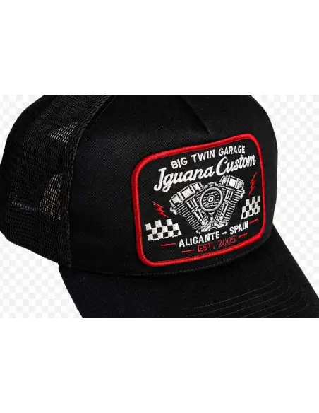 Big Twin Garage Trucker Cap Black | Iguana Custom