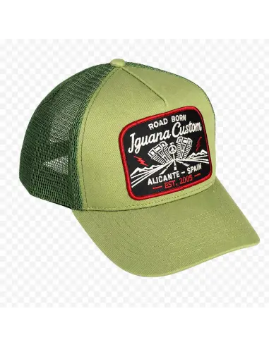 Gorra Road Born Army Green | Iguana Custom