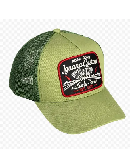 Cappellino Road Born Army Green | Iguana Custom