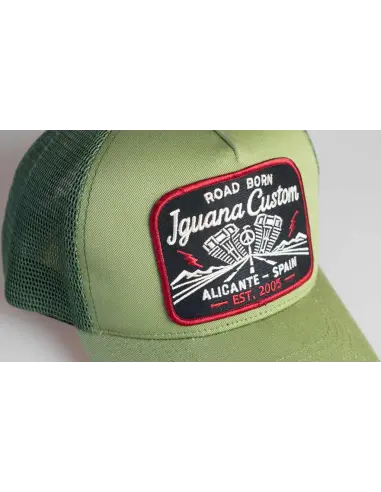 Cappellino Road Born Army Green | Iguana Custom