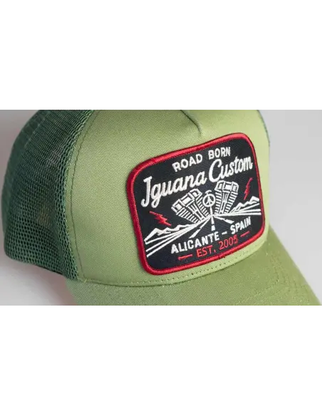 Cappellino Road Born Army Green | Iguana Custom