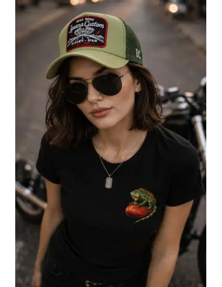 Gorra Road Born Army Green | Iguana Custom