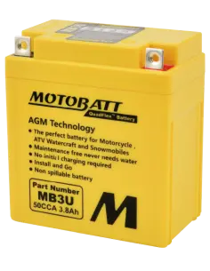 Batteria Motobatt MB3U AGM QUADFLEX 12V 4Ah per moto