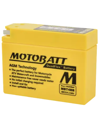 Batterie Motobatt MBT4BB AGM QUADFLEX 12V pour moto