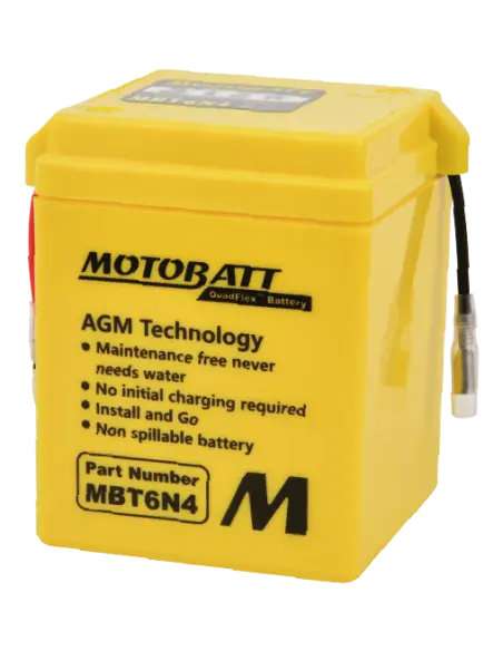 Batterie Motobatt MBT6N4 AGM 6V pour moto - Iguana Custom
