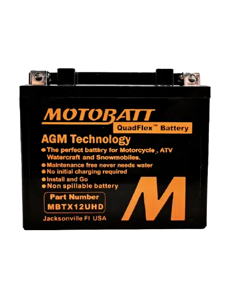 Batteria Motobatt MBTX12UHD 12V 14Ah per Moto - Iguana Custom