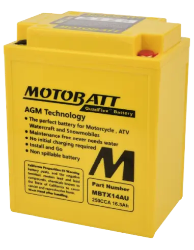 Batterie Motobatt MBTX14AU AGM 12V 16,5Ah moto