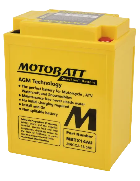Batteria Motobatt MBTX14AU AGM 12V 16,5Ah per moto