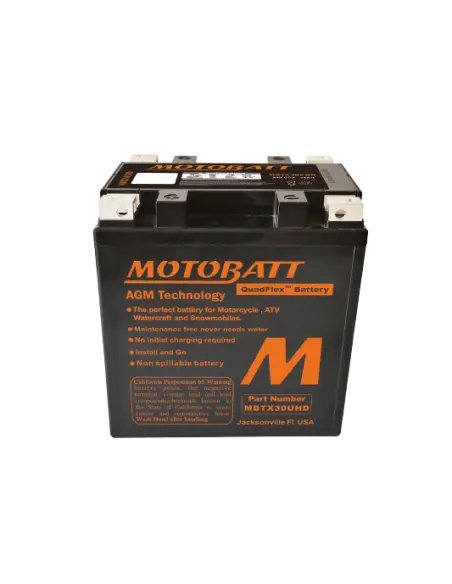Batterie Motobatt MBTX30UHD AGM QUADFLEX 12V 33Ah moto