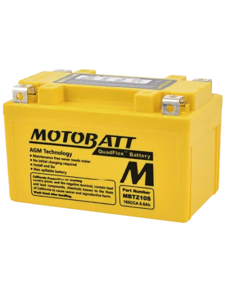 Batteria Motobatt MBTZ10S AGM QuadFlex 12V | Iguana Custom