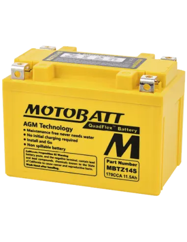 Batteria Motobatt MBTZ14S AGM QUADFLEX 12V per moto - Iguana Custom