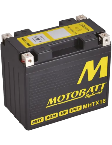 Motobatt MHTX16 Hybrid 12V 12Ah Motorcycle Battery - Iguana Custom
