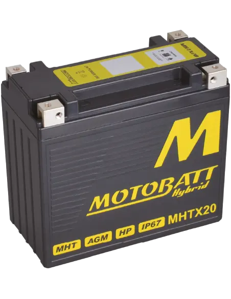 Batterie Motobatt MHTX20 Hybrid AGM + Lithium 12V 17Ah pour motos