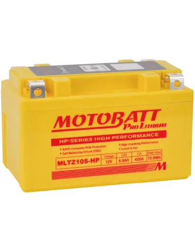 Batterie Motobatt MLTZ10SHP Lithium HP 12V 6Ah pour moto | Iguana Custom