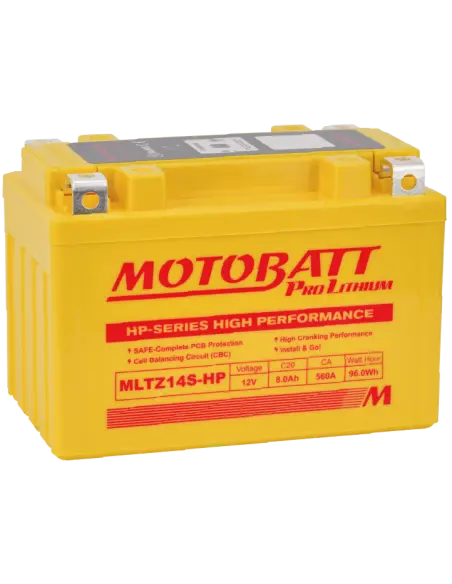 Bateria Motobatt MLTZ14SHP Lithium HP 12V 8Ah para motocicletas