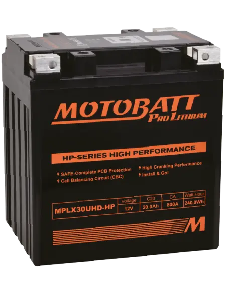 Motobatt MPLX30UHDHP Lithium Battery 12V 20Ah | Iguana Custom