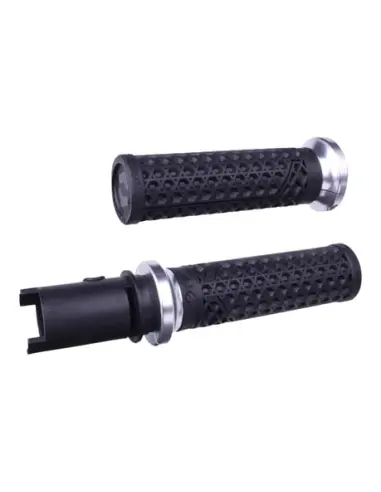 Buy ODI V-Twin Black/Silver Lock-On Grips