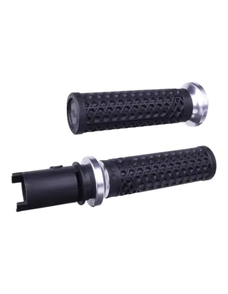 Acquista Manopole Lock-On ODI V-Twin Nero/Argento