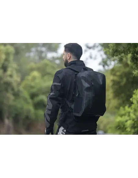 Mochila LS2 Move Ahead 20L Impermeável Preta | Iguana Custom