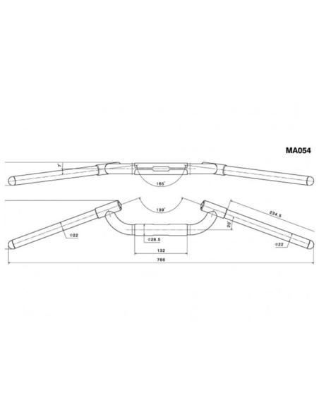 BLACK RIZOMA RACE RETRO HANDLEBARS