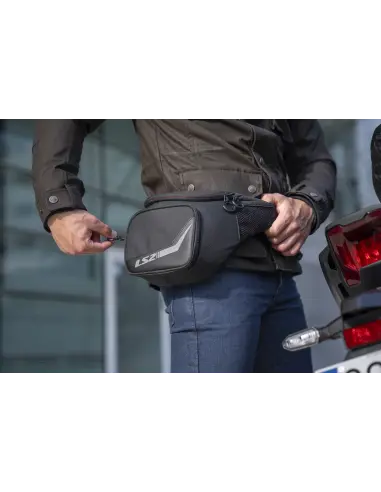 Bolsa de cintura LS2 Freedom 3L Preta para Moto | Iguana Custom
