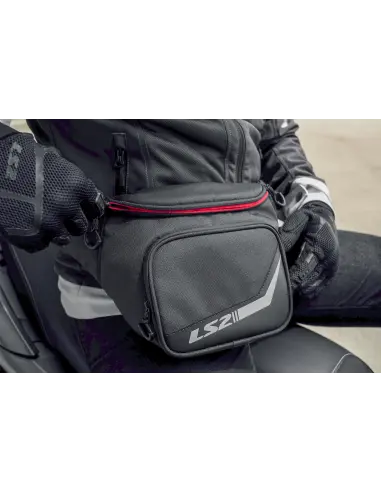 Bolsa de cintura LS2 Freedom 3L Preta para Moto | Iguana Custom