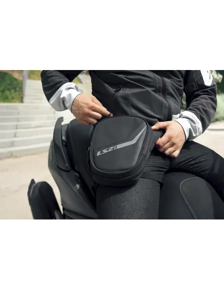Sacoche de jambe LS2 Freedom 2L Noire | Iguana Custom